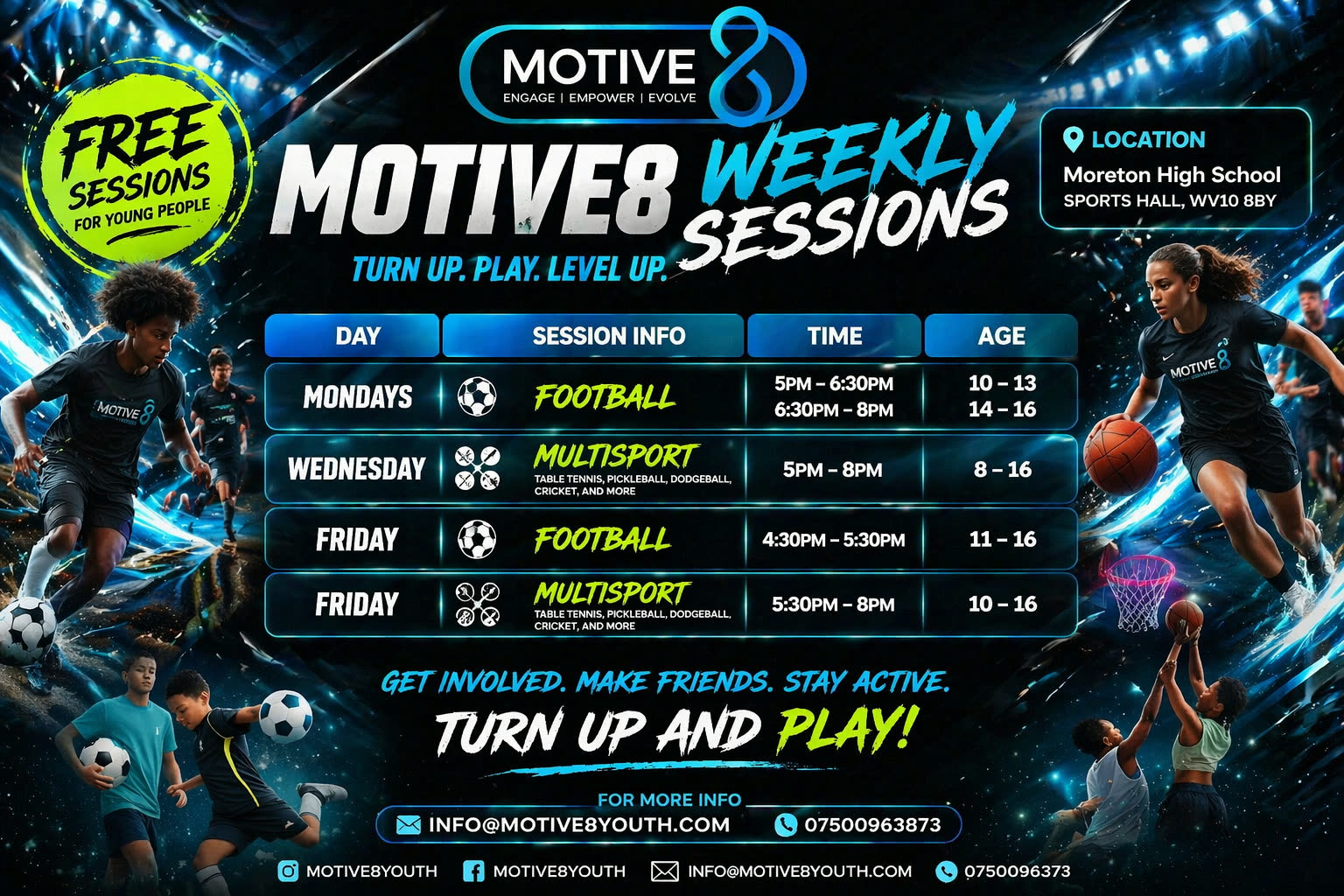 Motive8 Youth weekly sessions